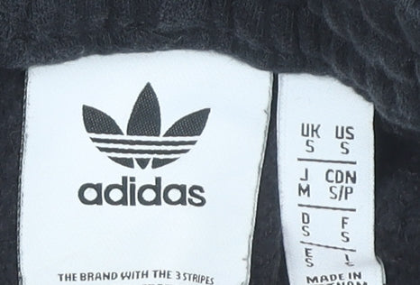 Adidas Men’s Black Jogger Sweatpants S Cotton Blend Tapered