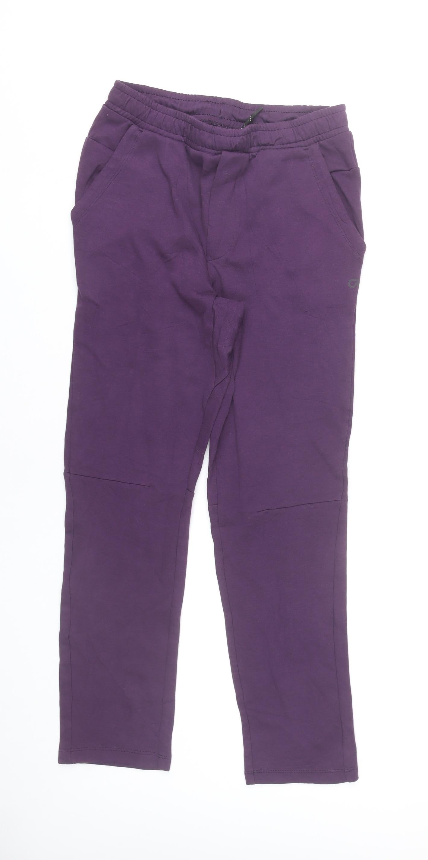 GapFit Boys Purple Sweatpants XL 12-13 Years Elastic Waist Cotton Blend