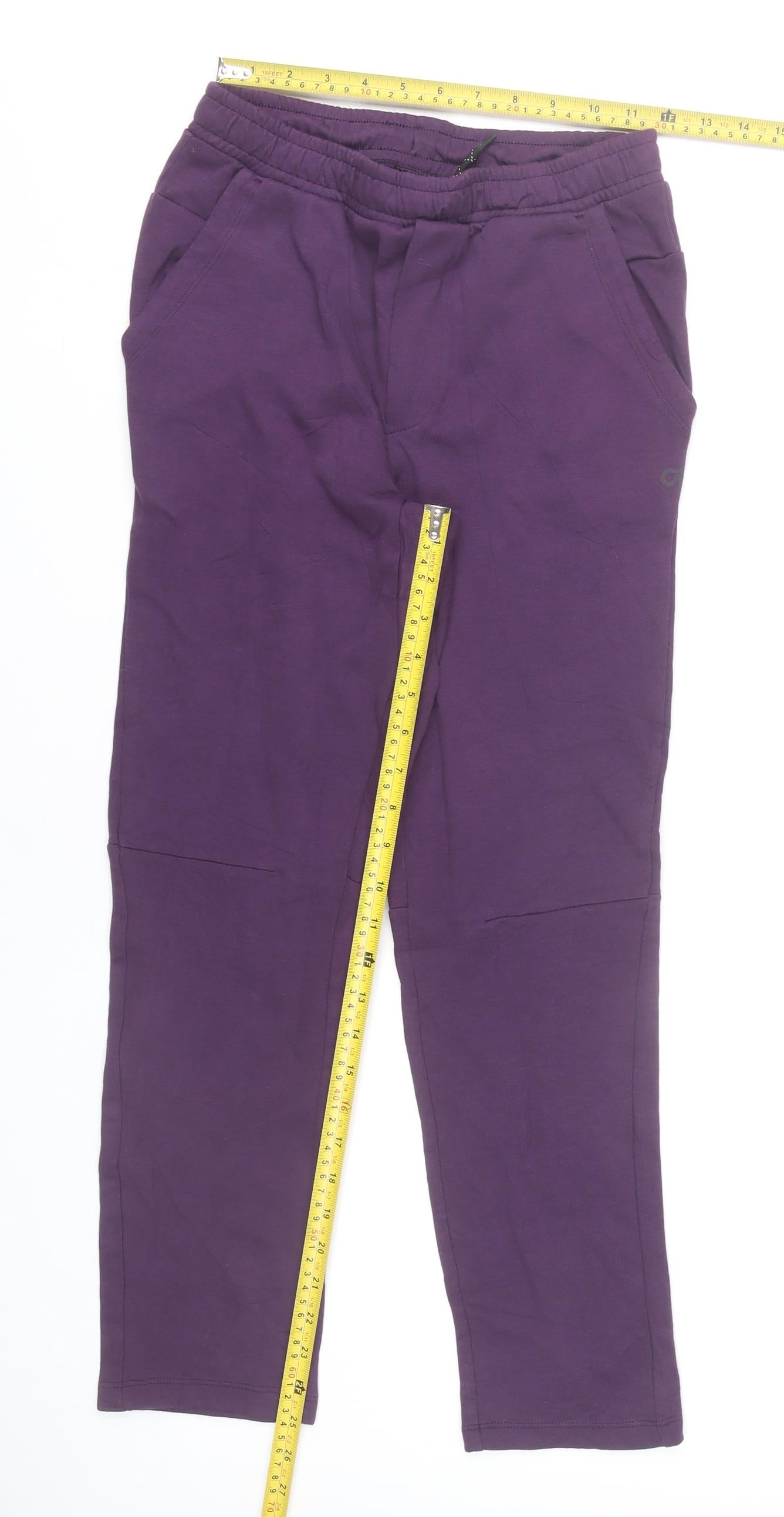 GapFit Boys Purple Sweatpants XL 12-13 Years Elastic Waist Cotton Blend