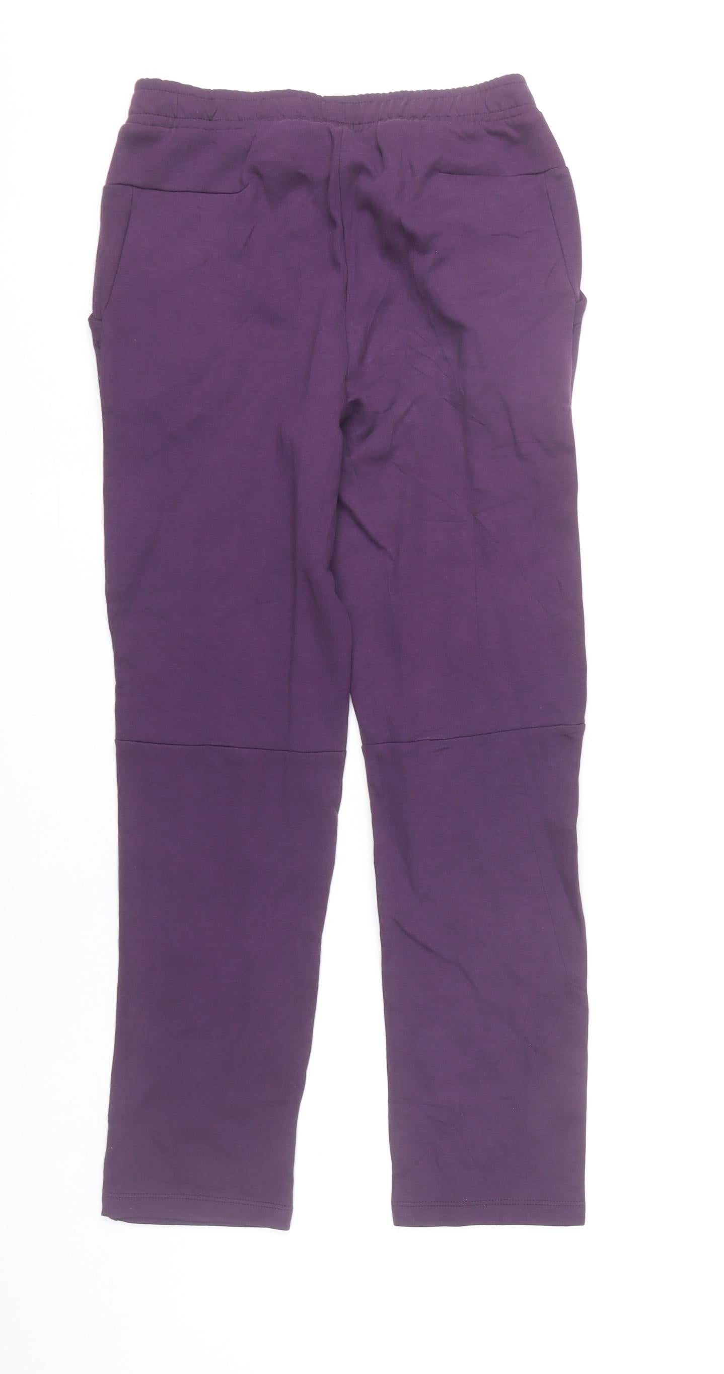GapFit Boys Purple Sweatpants XL 12-13 Years Elastic Waist Cotton Blend