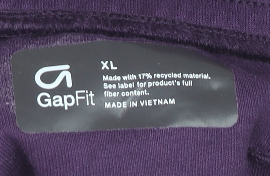 GapFit Boys Purple Sweatpants XL 12-13 Years Elastic Waist Cotton Blend