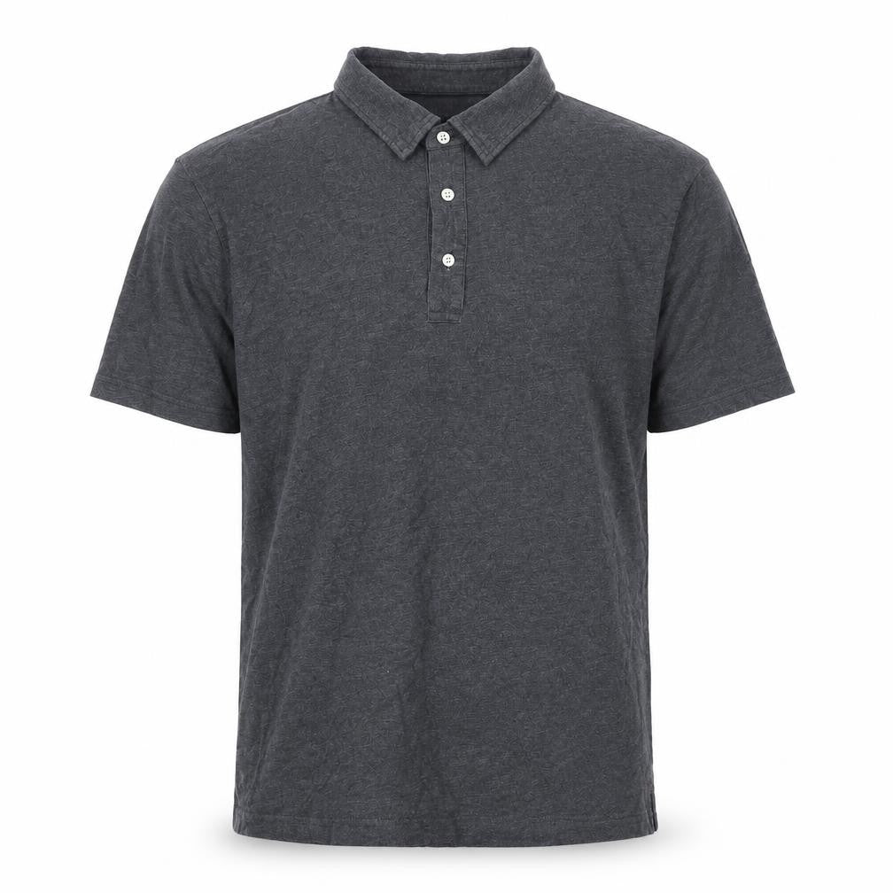 JACHS New York Men’s Grey Pima Cotton Blend Polo Shirt L