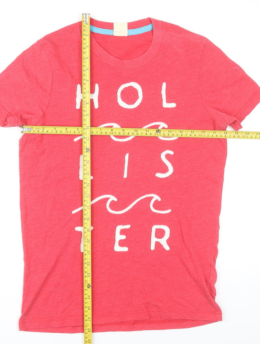 Hollister Women’s Red Short Sleeve Crew Neck T-Shirt Size M