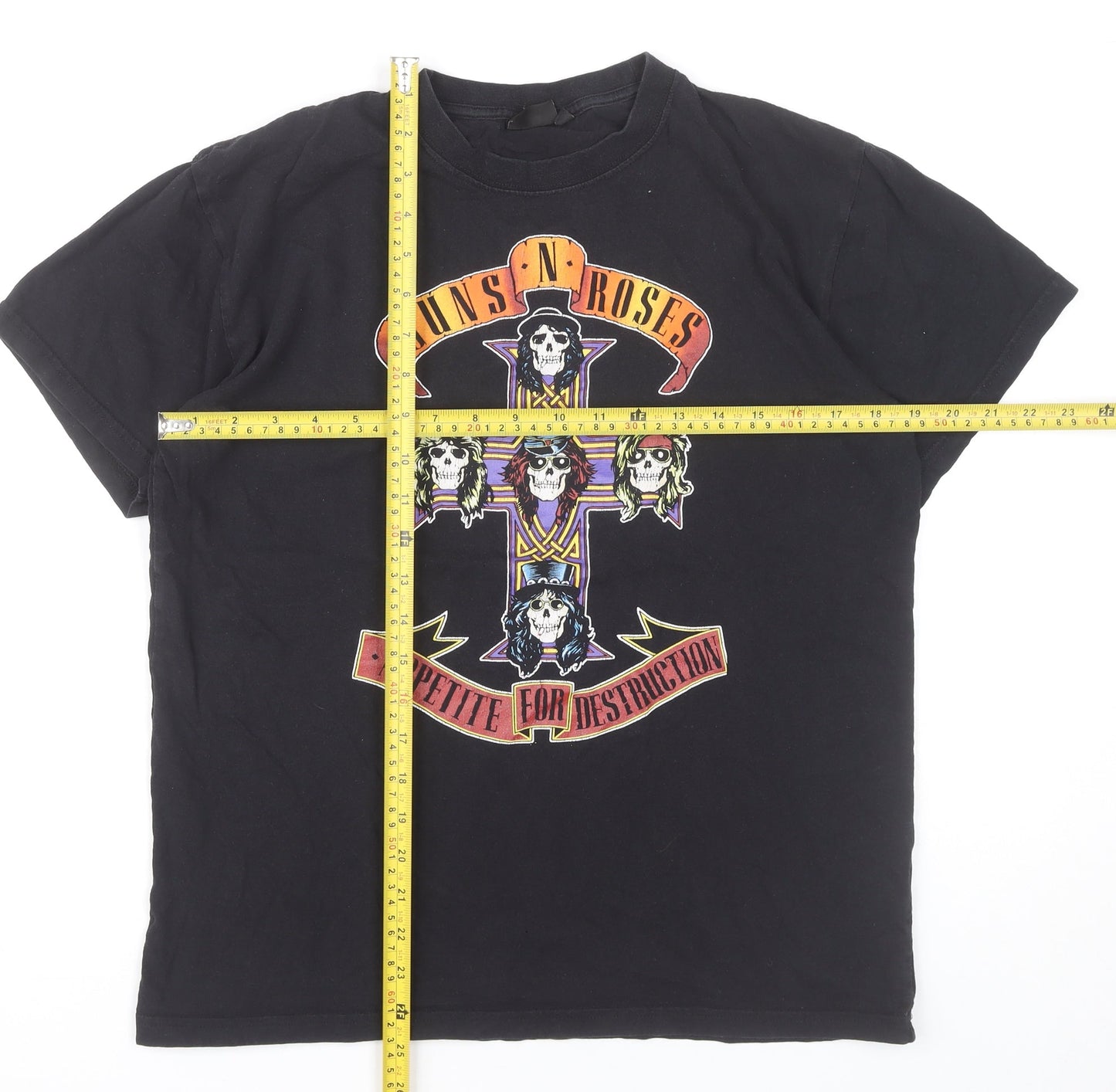 Bravado Womens Black Guns N' Roses Band T-Shirt Size M Rock Tee
