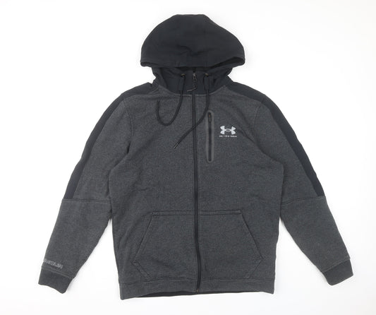 Under Armour Men’s Grey Full Zip Hoodie Size M ColdGear Sportswear