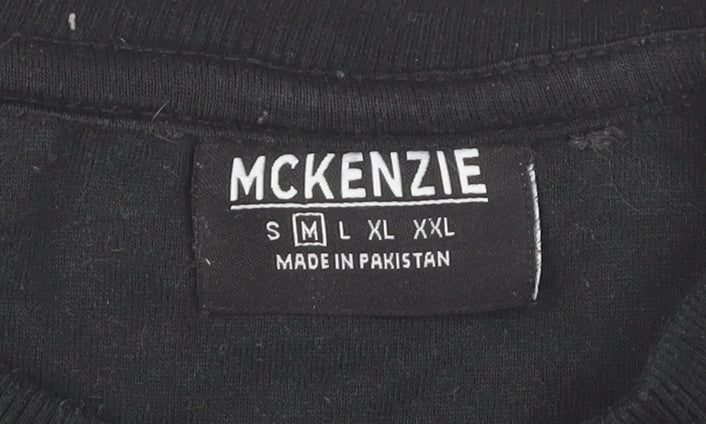 McKenzie Men’s Black Crew Neck Sweatshirt Size M Pullover Logo