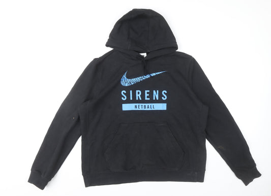 Nike Mens Black XL Pullover Hoodie Sirens Netball Graphic Sports