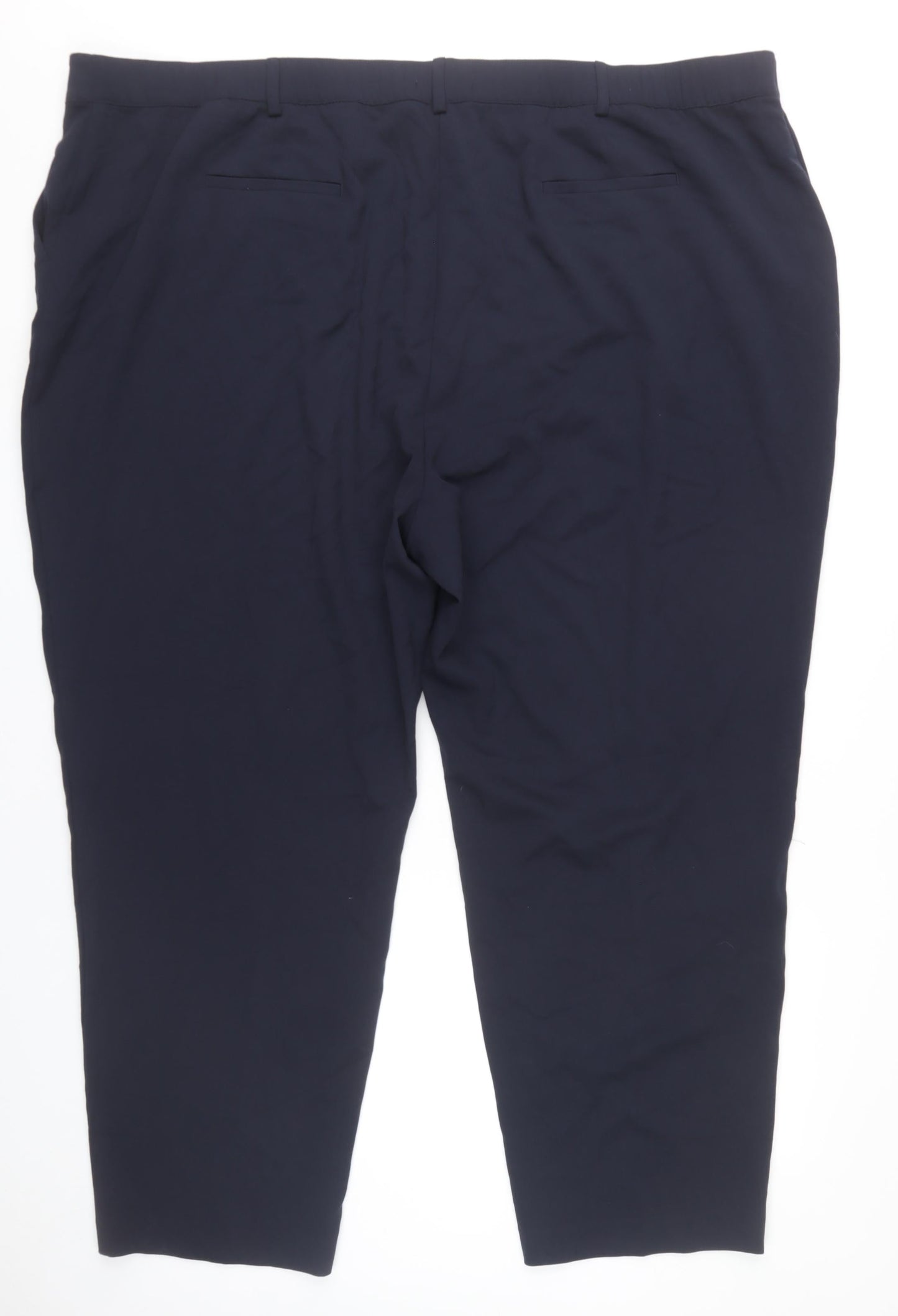 Marks and Spencer Womens Blue Size 32 Regular Work Trousers