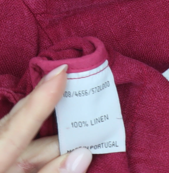 Hobbs Women’s Pink Linen Blazer Jacket Size 12 Workwear