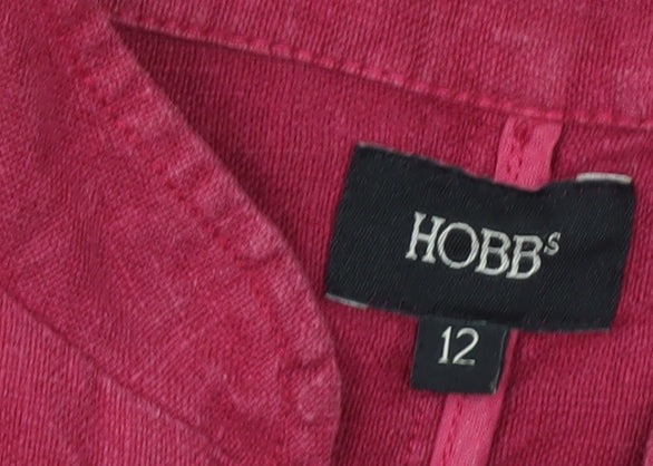 Hobbs Women’s Pink Linen Blazer Jacket Size 12 Workwear