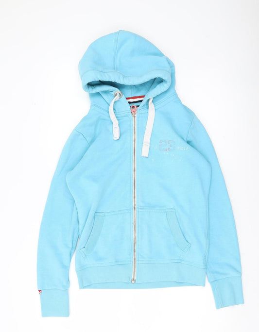 Superdry Womens Blue Small Full Zip Hoodie Track & Field