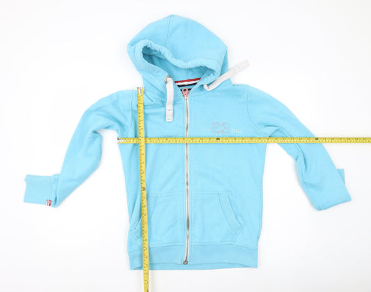 Superdry Womens Blue Small Full Zip Hoodie Track & Field