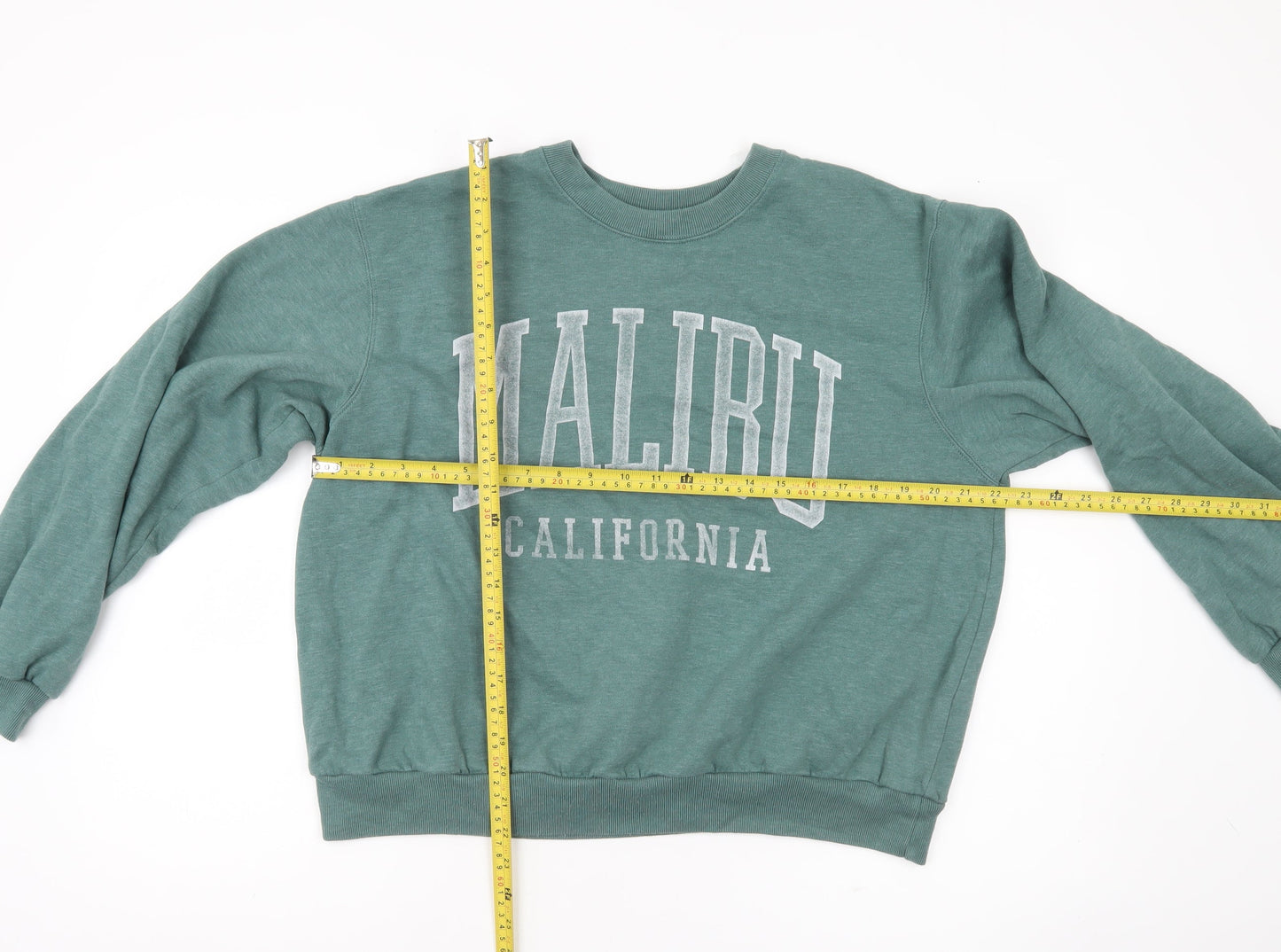 Hollister Womens Green Malibu California Pullover Sweatshirt M