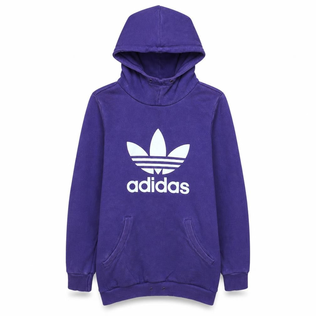 Womens UK 10 Regular adidas Purple Pullover Hoodie
