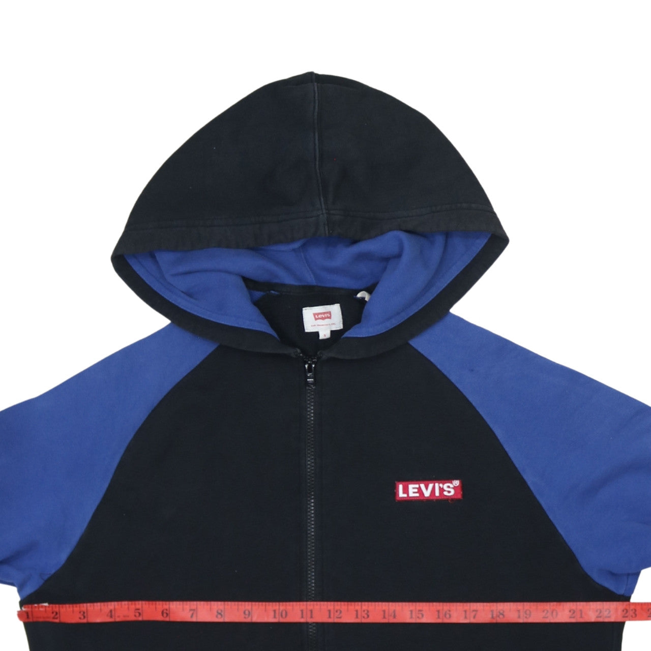 Levi's Men's Black Colour Block Full Zip Hoodie Size S