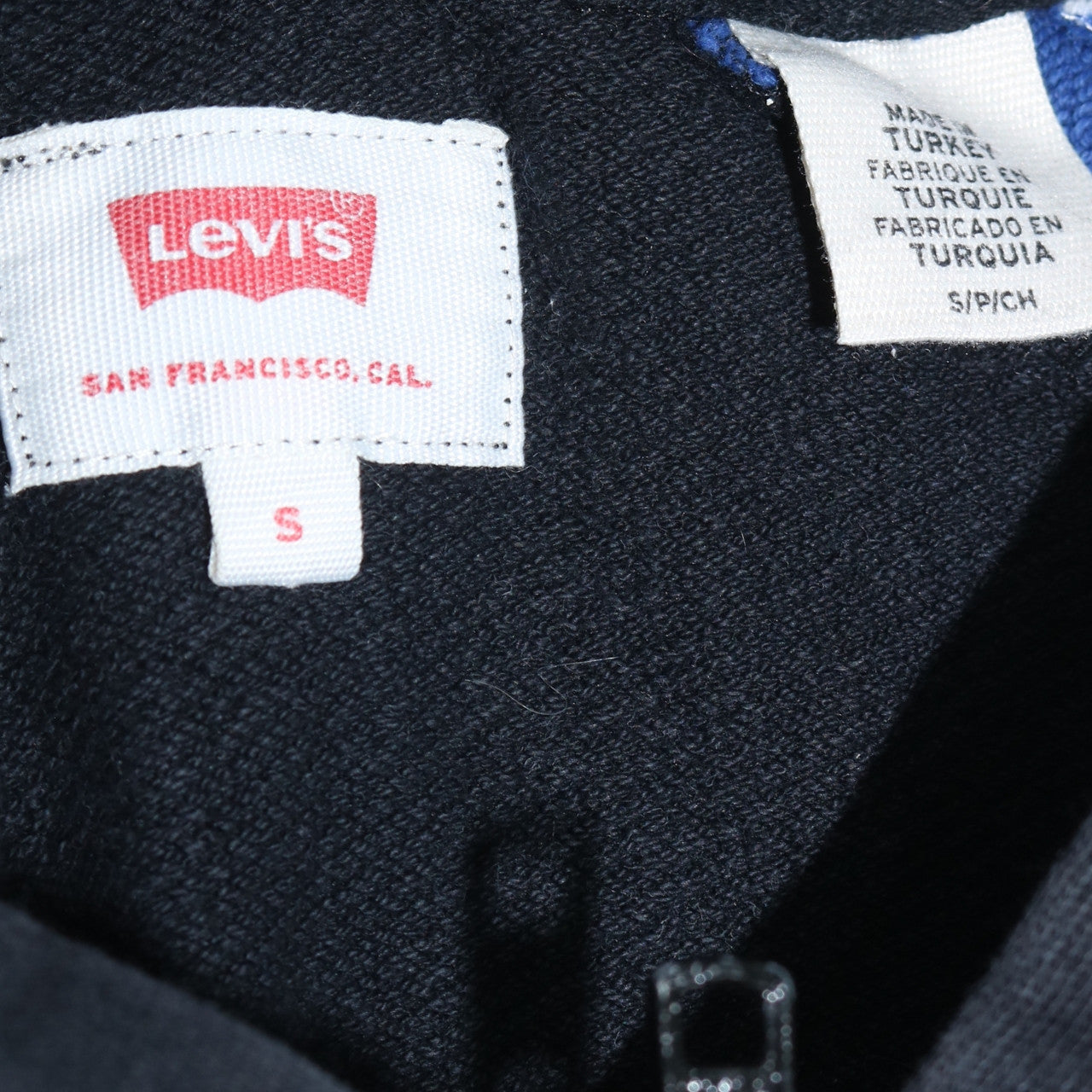 Levi's Men's Black Colour Block Full Zip Hoodie Size S