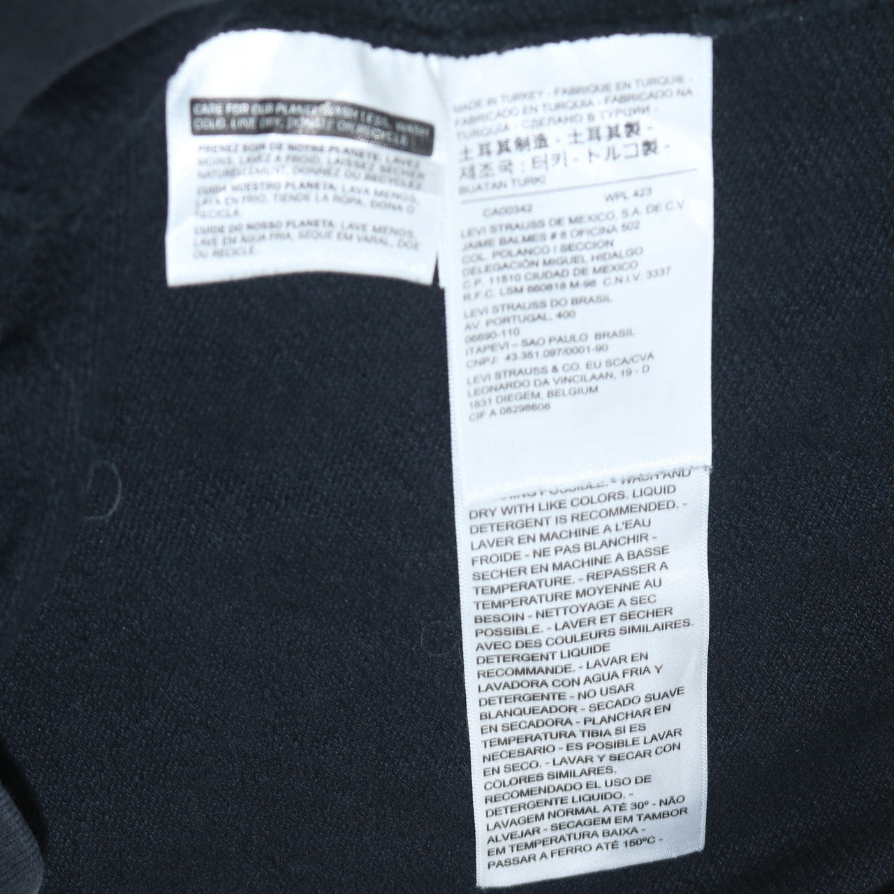 Levi's Men's Black Colour Block Full Zip Hoodie Size S