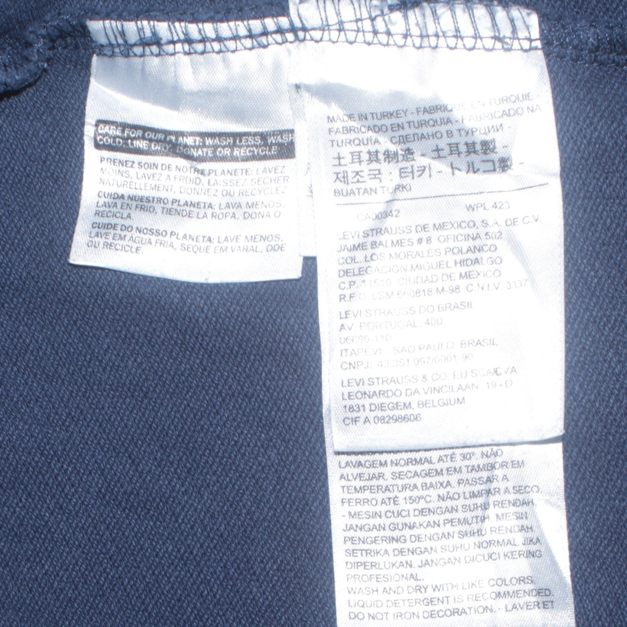 Levi's Men Blue Pullover Hoodie Small Logo Graphic Cotton