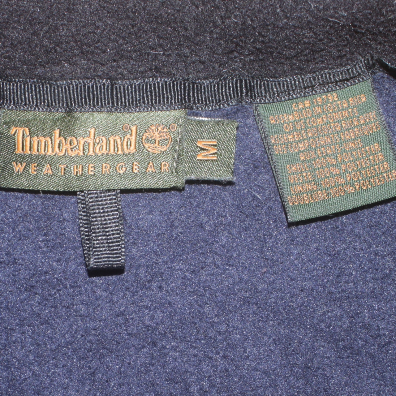 Timberland Mens Blue Fleece Jacket Size M Full Zip Outdoor Casual
