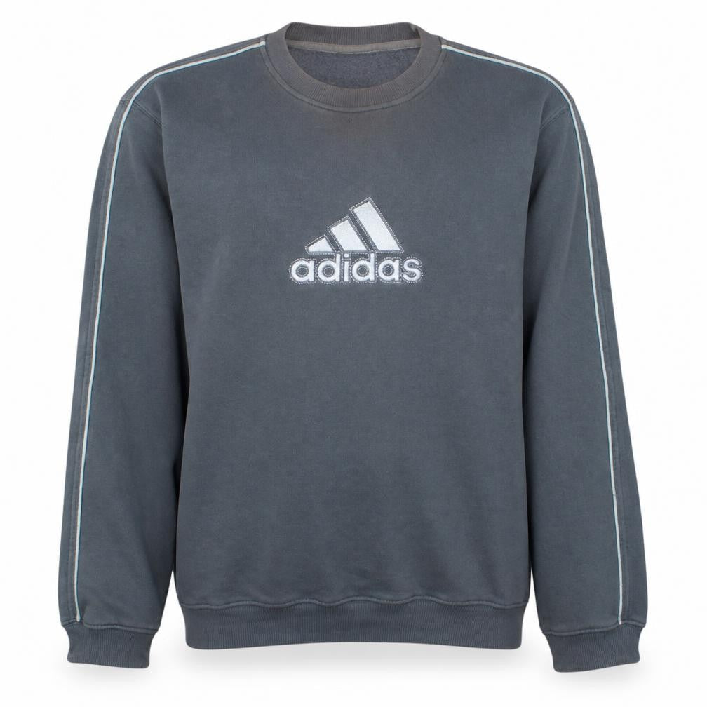 Mens UK S Regular adidas Grey Pullover Sweatshirt