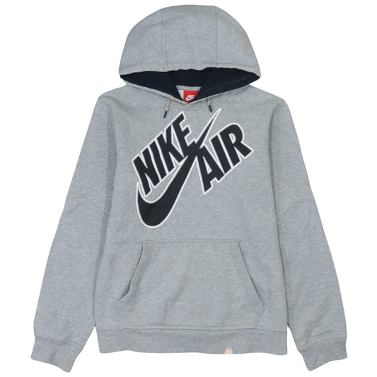 Nike Men's Grey Pullover Hoodie Small Logo Sportswear Fleece