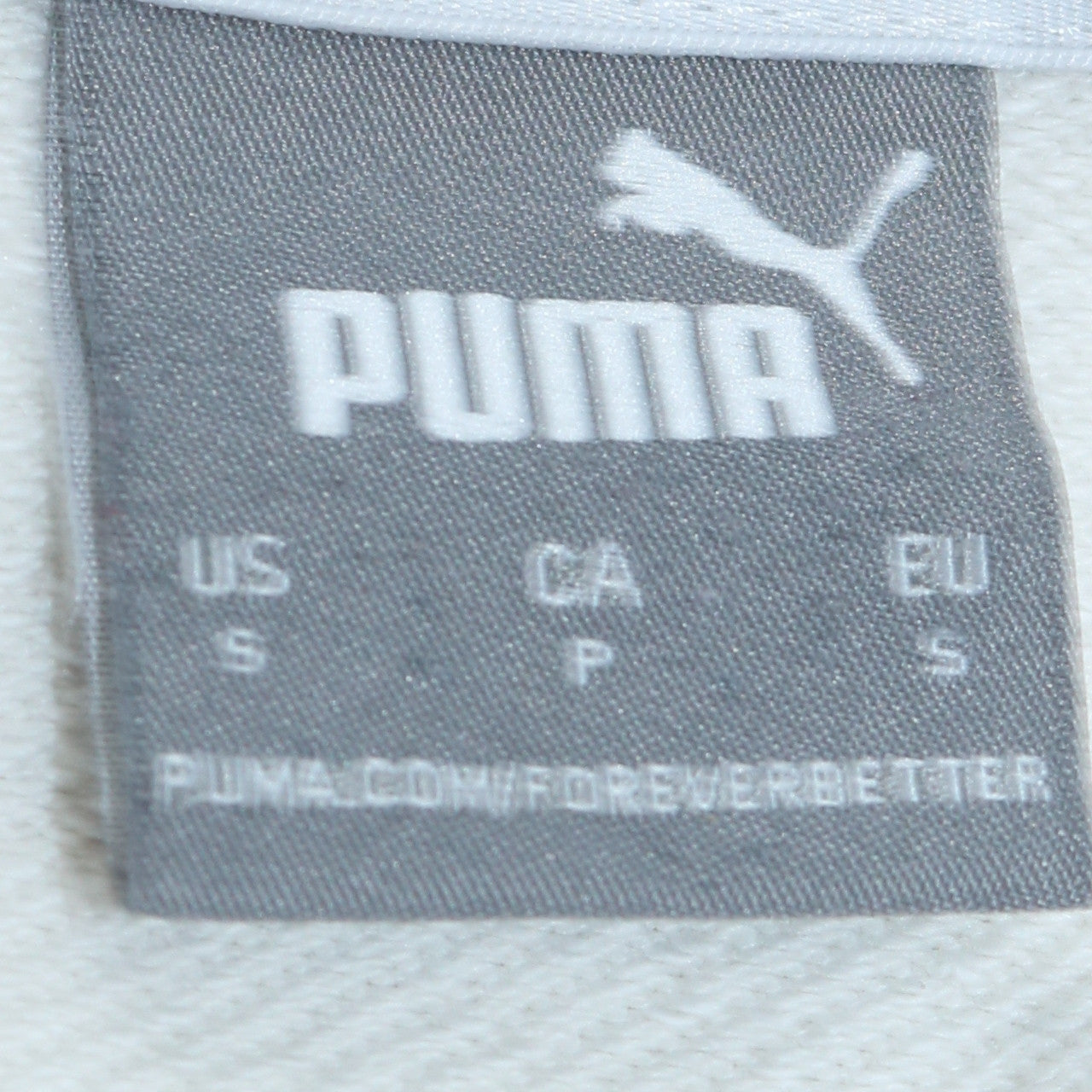 Puma Mens Small Black White Pullover Hoodie Sweatshirt Logo Sportswear