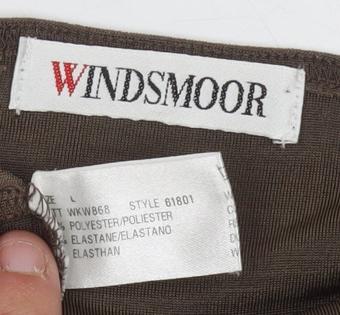 Windsmoor Women’s Brown Short Sleeve Scoop Neck T-Shirt L