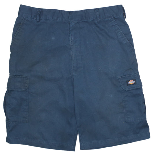 Dickies Mens Blue 34 Cargo Shorts Cotton Canvas Workwear