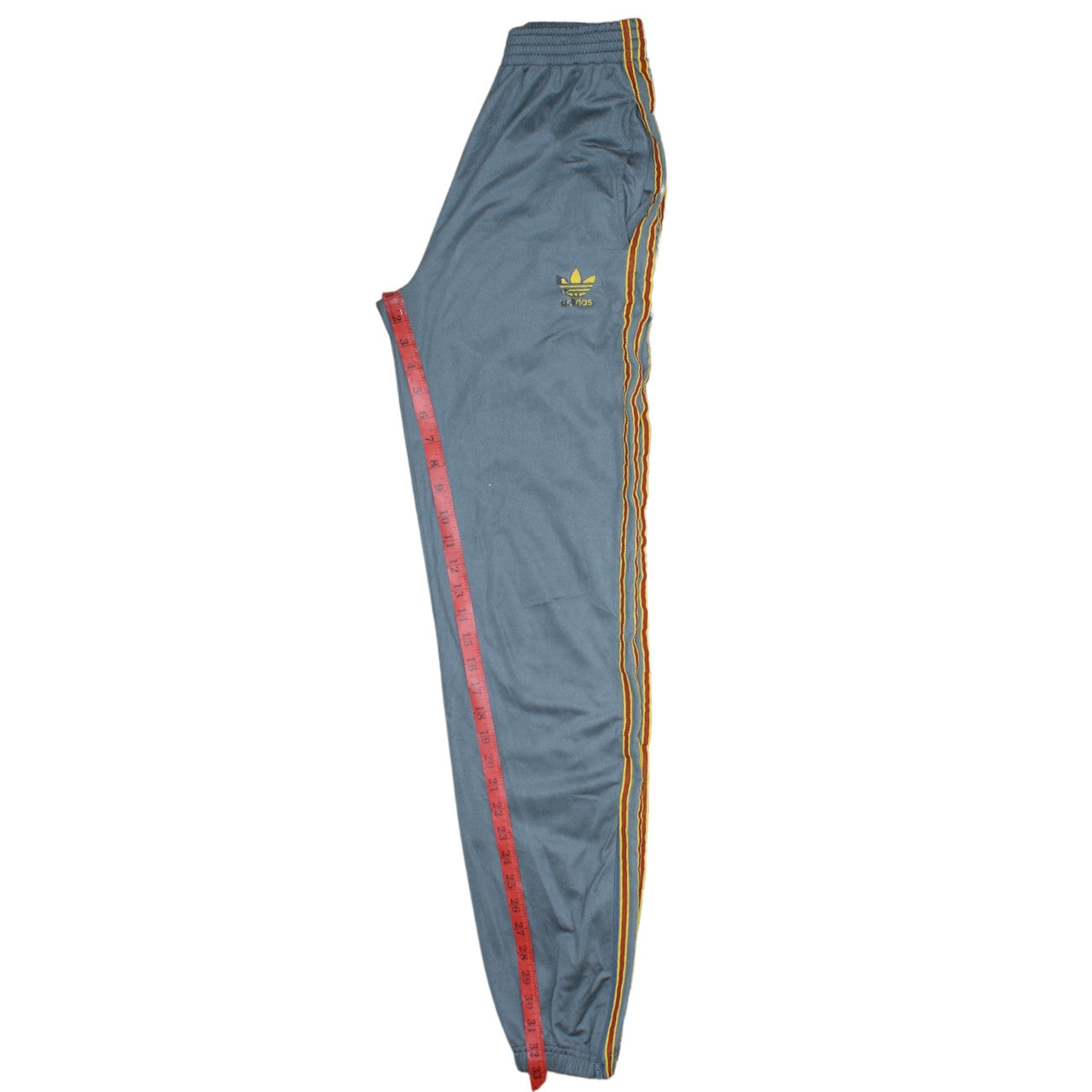 Adidas Mens Grey Sweatpants Size S Retro Striped Logo Track Trousers