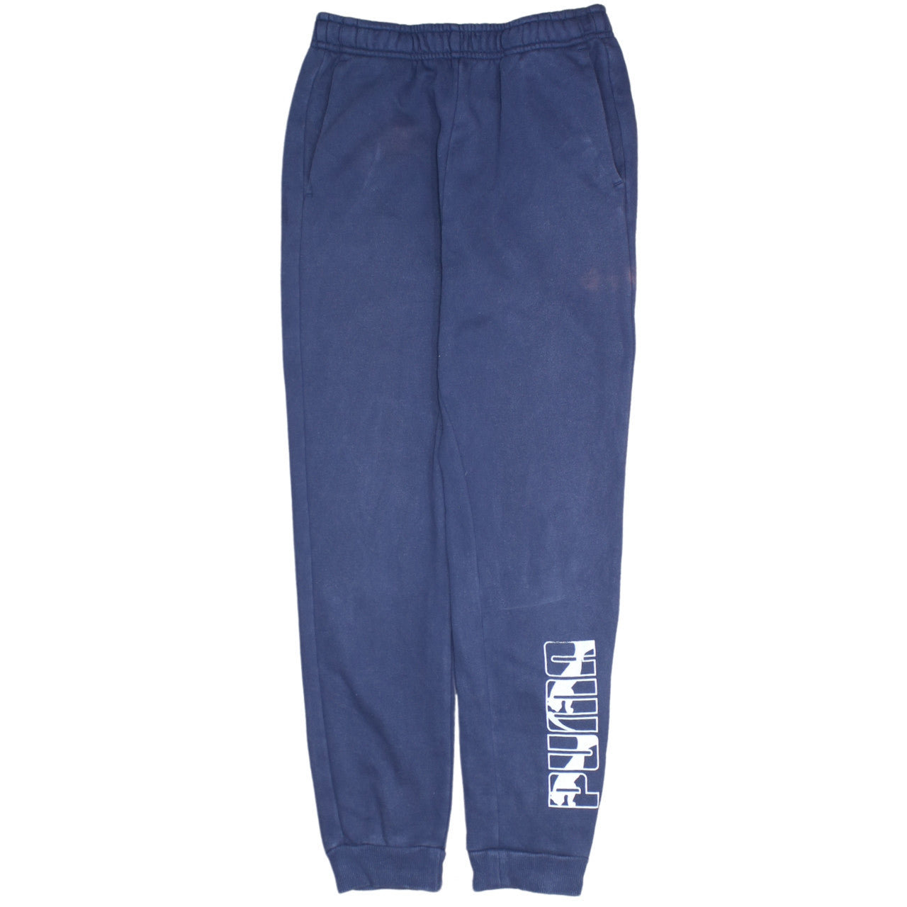 Puma Boys Blue Jogger Sweatpants 11-12 Years Cotton Blend Fleece