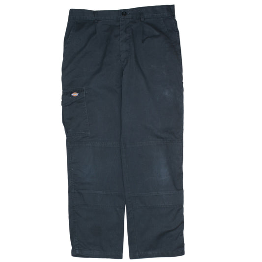 Dickies Mens Black Cargo Work Trousers Size 34 Regular Fit