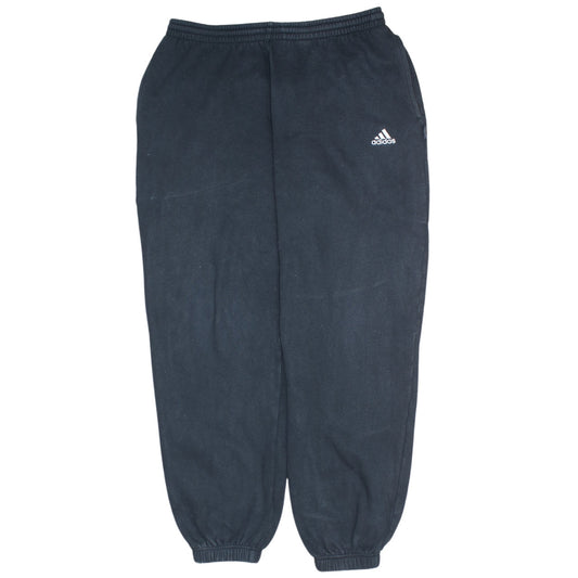 Adidas Men's Black L Sweatpants Regular Fit Fleece Tapered