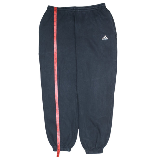 Adidas Men's Black L Sweatpants Regular Fit Fleece Tapered