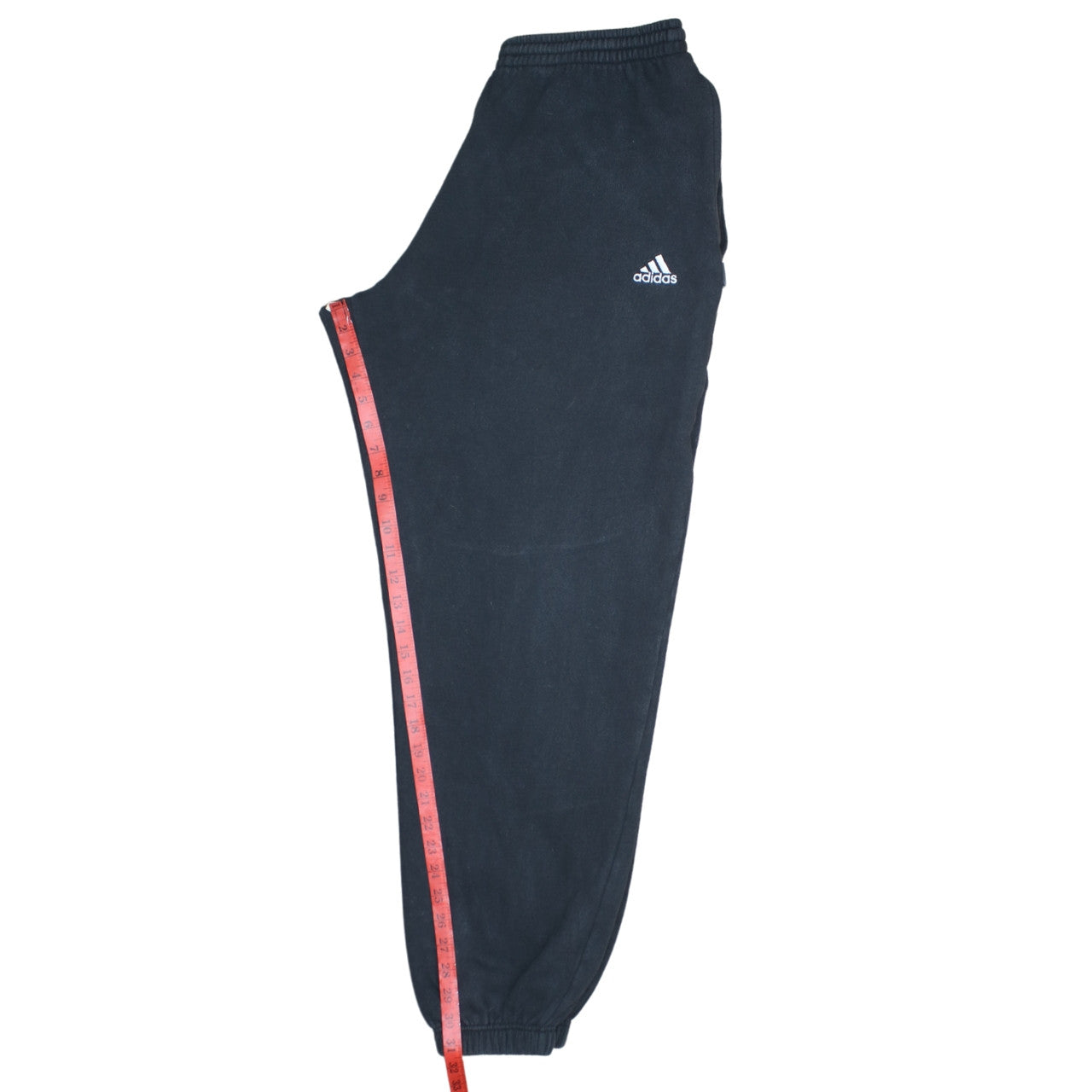 Adidas Men's Black L Sweatpants Regular Fit Fleece Tapered