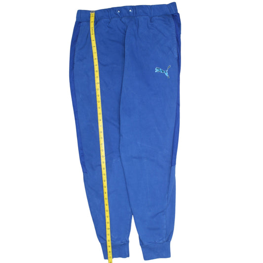 Puma Mens Blue Jogger Sweatpants XL Elastic Waist Pockets