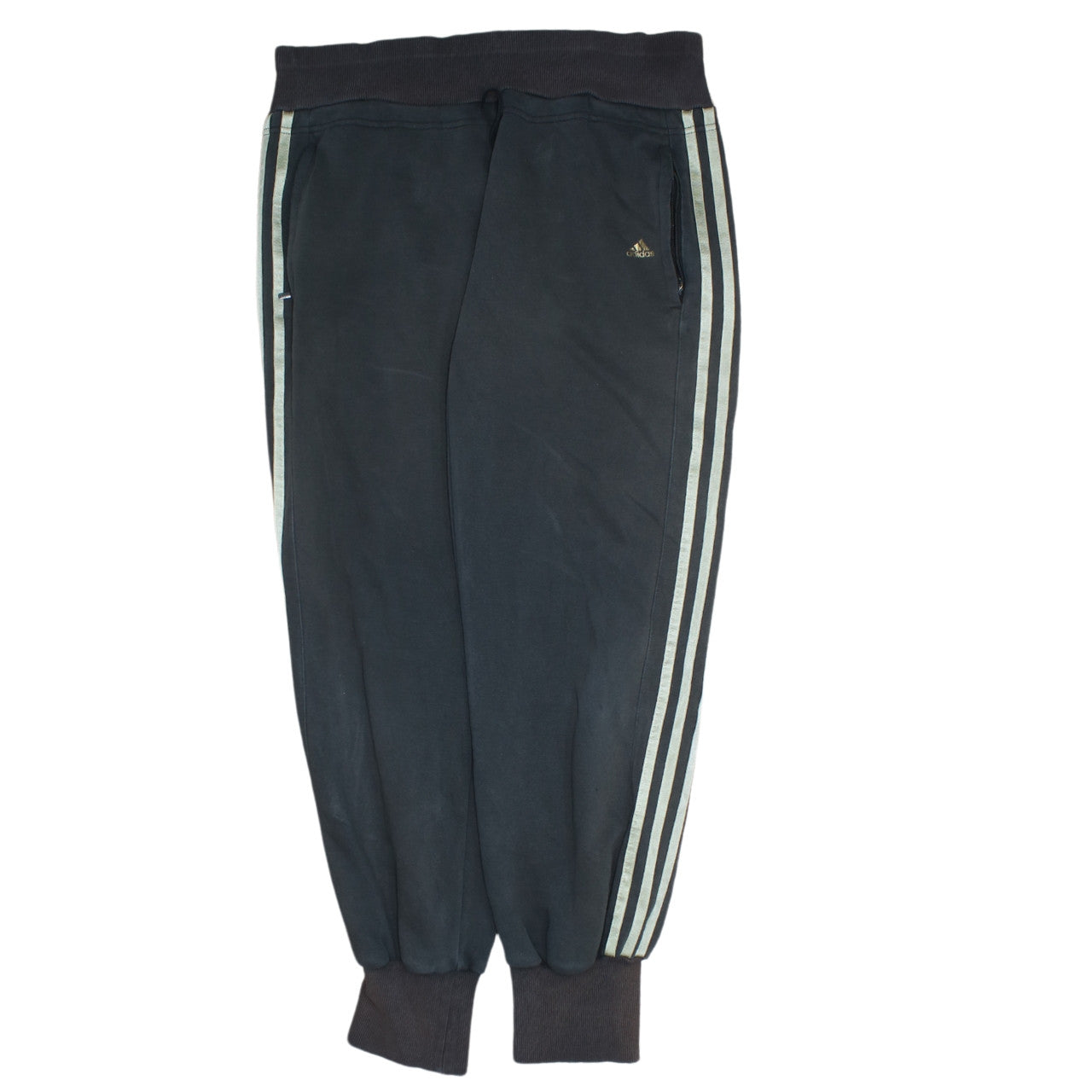 Adidas Womens Black Size 14 Jogger Sweatpants Tapered Stripe