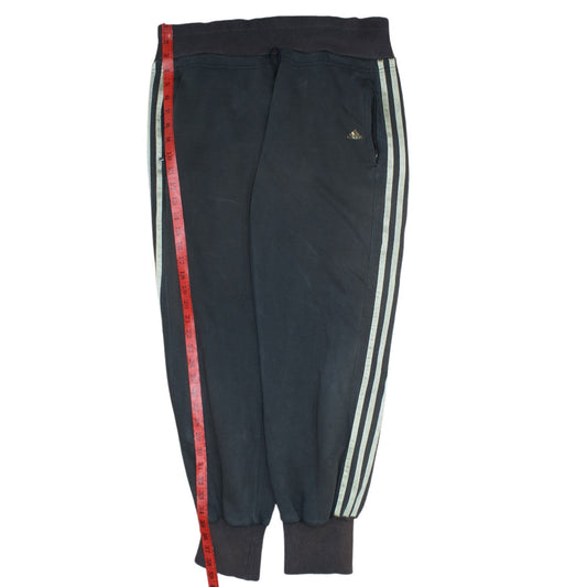 Adidas Womens Black Size 14 Jogger Sweatpants Tapered Stripe