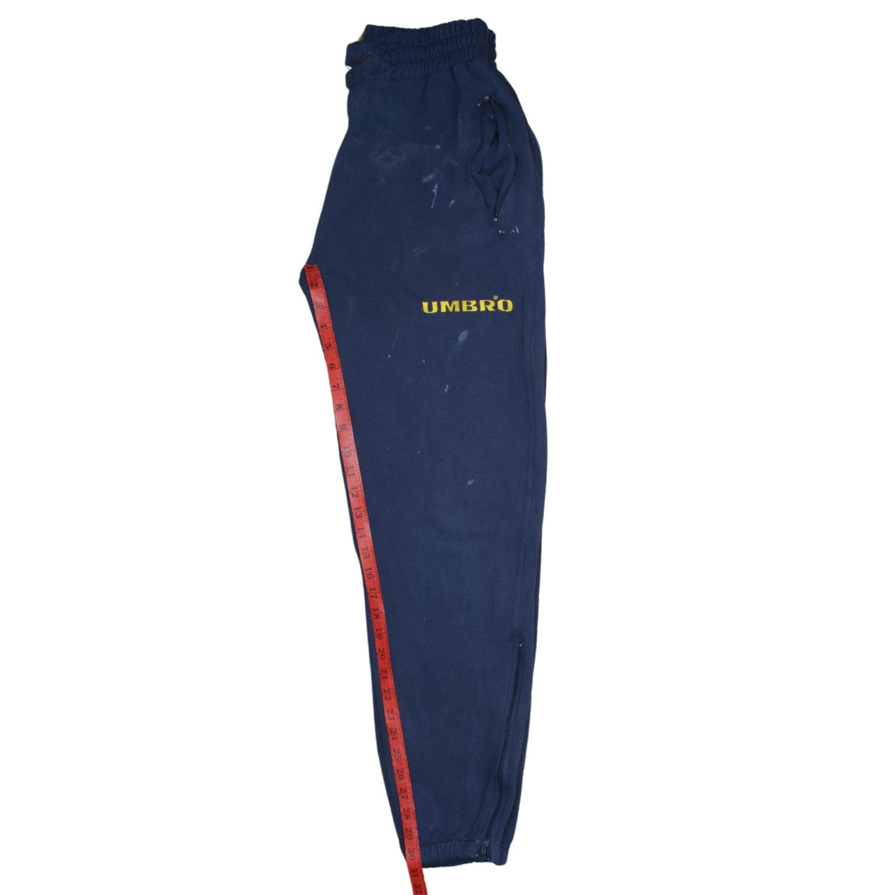 Umbro Womens Blue M Sweatpants Retro Fleece Elastic Waist Zip Pockets