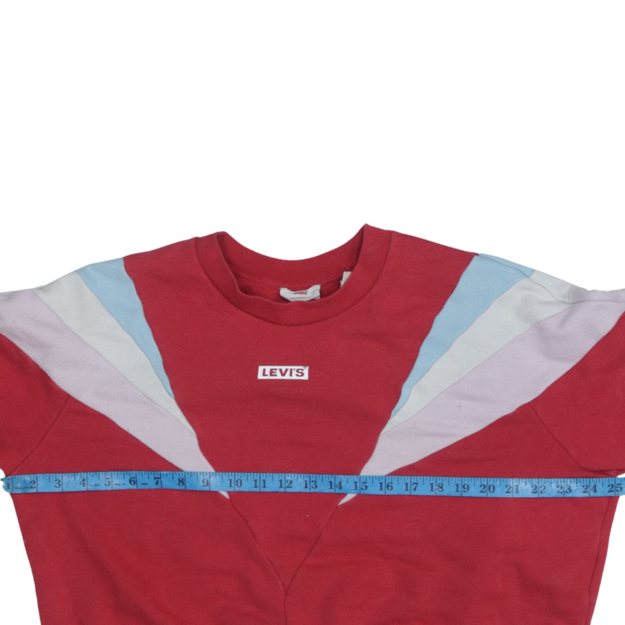 Levi's Womens Red Colourblock Sweatshirt Medium Classic Fit