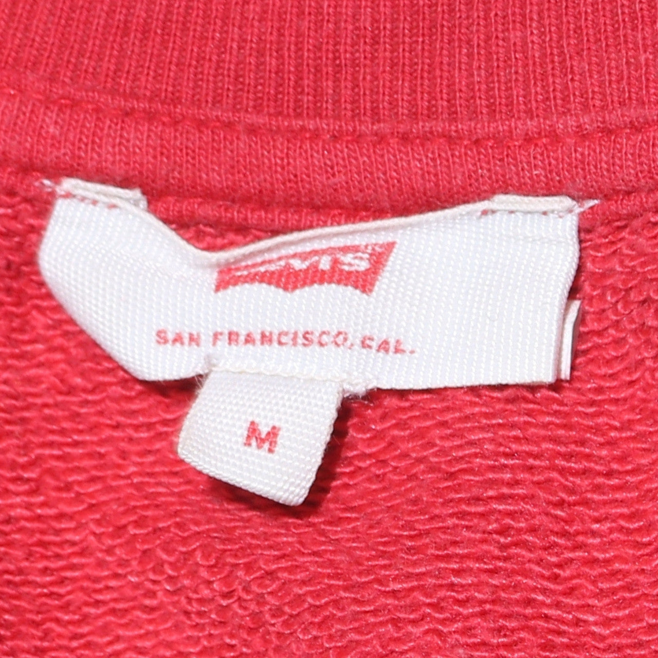 Levi's Womens Red Colourblock Sweatshirt Medium Classic Fit