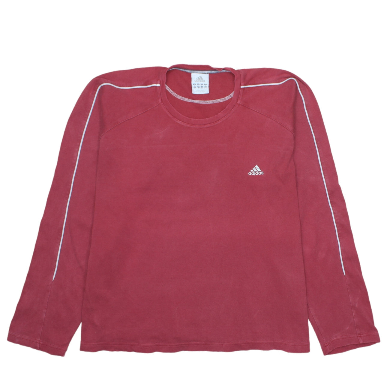 Adidas Men’s Red XL Pullover Sweatshirt Crew Neck Long Sleeve
