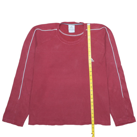 Adidas Men’s Red XL Pullover Sweatshirt Crew Neck Long Sleeve