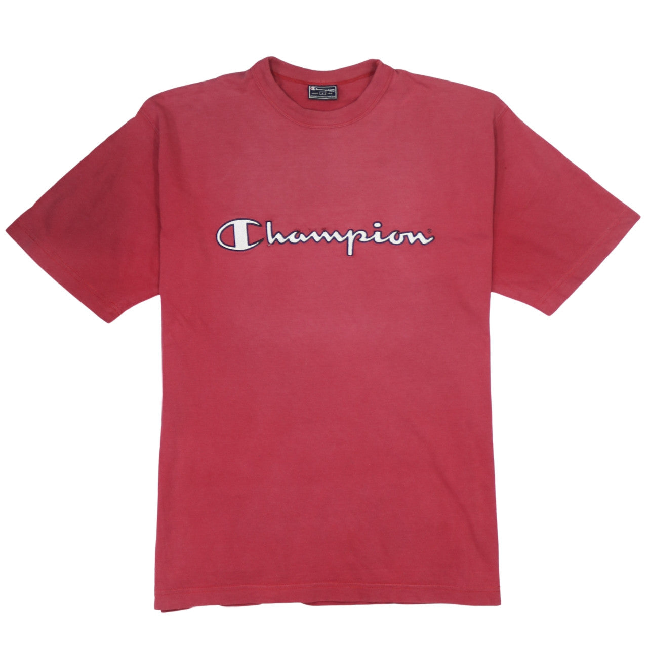 Champion Men's Red Graphic Logo T-Shirt Size L Short Sleeve Cotton