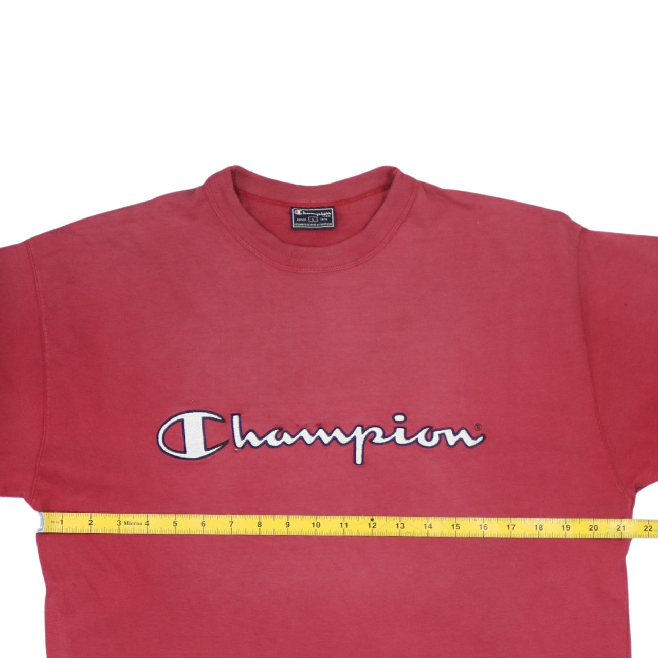 Champion Men's Red Graphic Logo T-Shirt Size L Short Sleeve Cotton