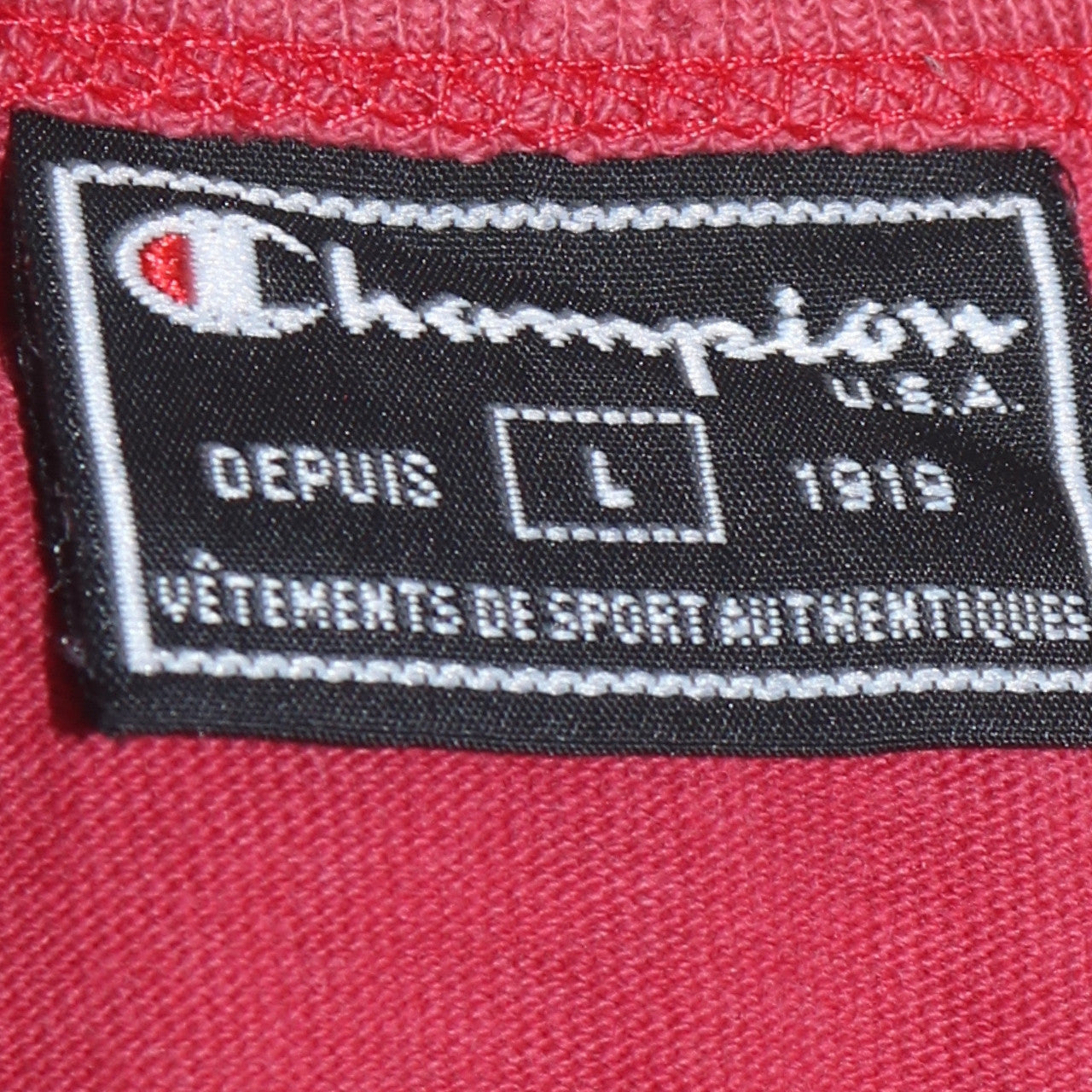 Champion Men's Red Graphic Logo T-Shirt Size L Short Sleeve Cotton