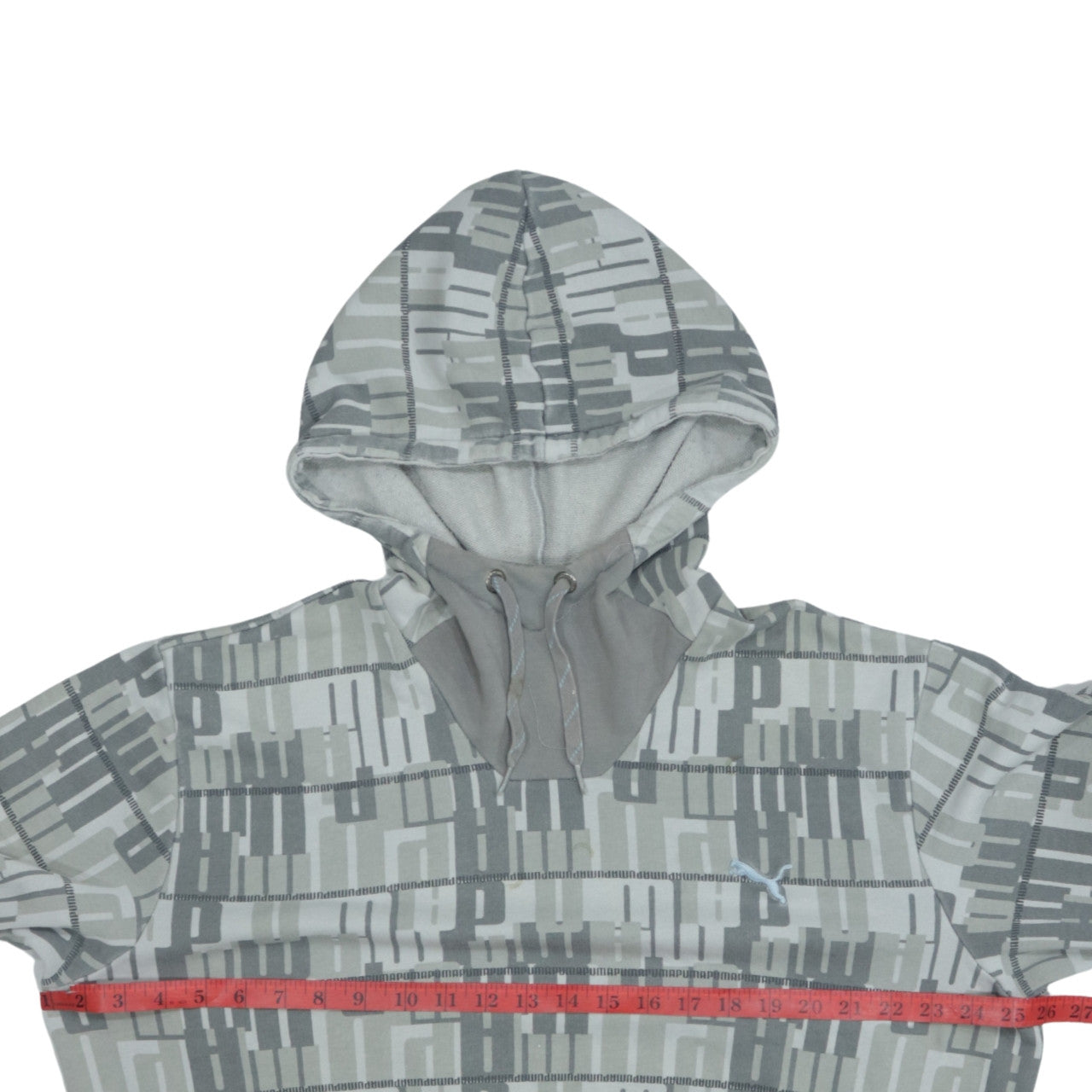 Puma Mens Grey Pullover Hoodie L Sports Logo Graphic Fleece