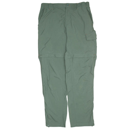 Columbia Men's Green Walking Trousers Small S Regular 32 Hiking Convertible