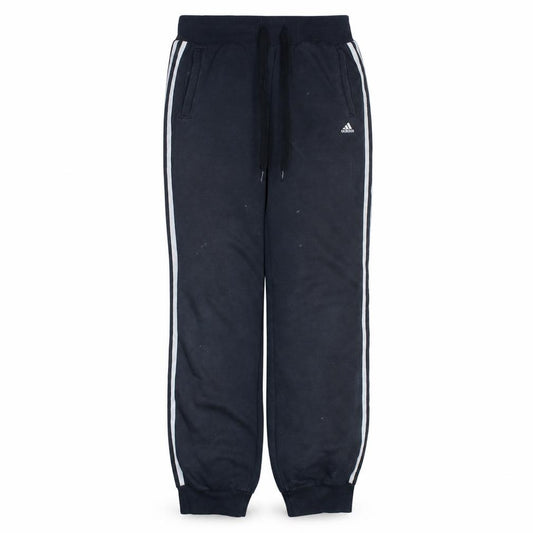 Adidas Womens Black Jogger Trousers Size 10 Essentials Logo Stripe