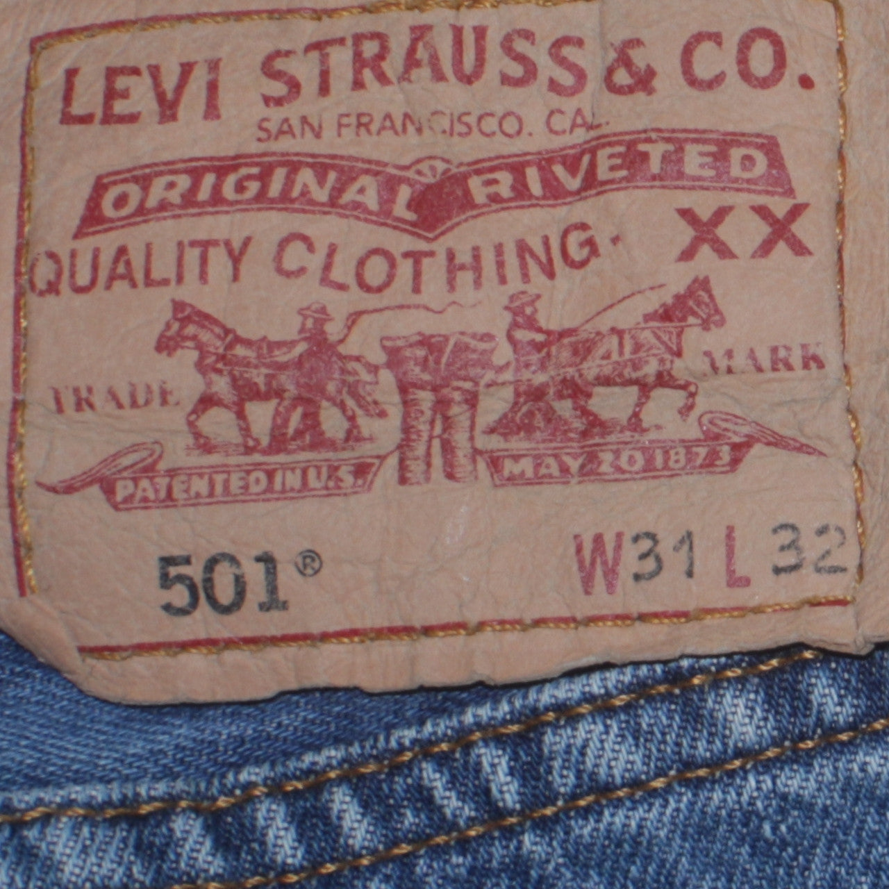 Levi's 501 Men's Blue Denim Straight Leg Jeans W31 L32