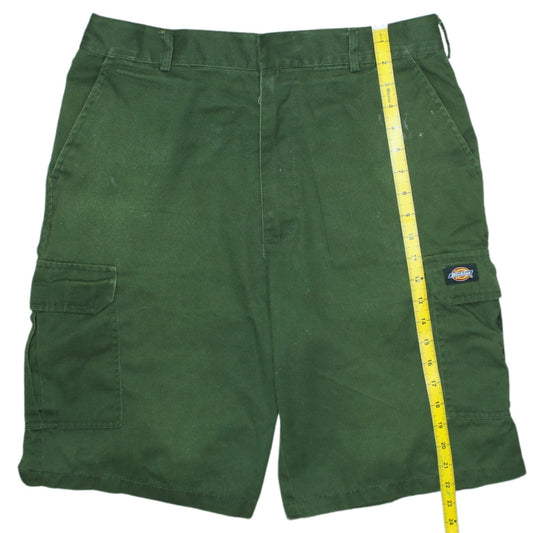 Dickies Mens Green Cargo Shorts Size 34 Regular Fit Workwear